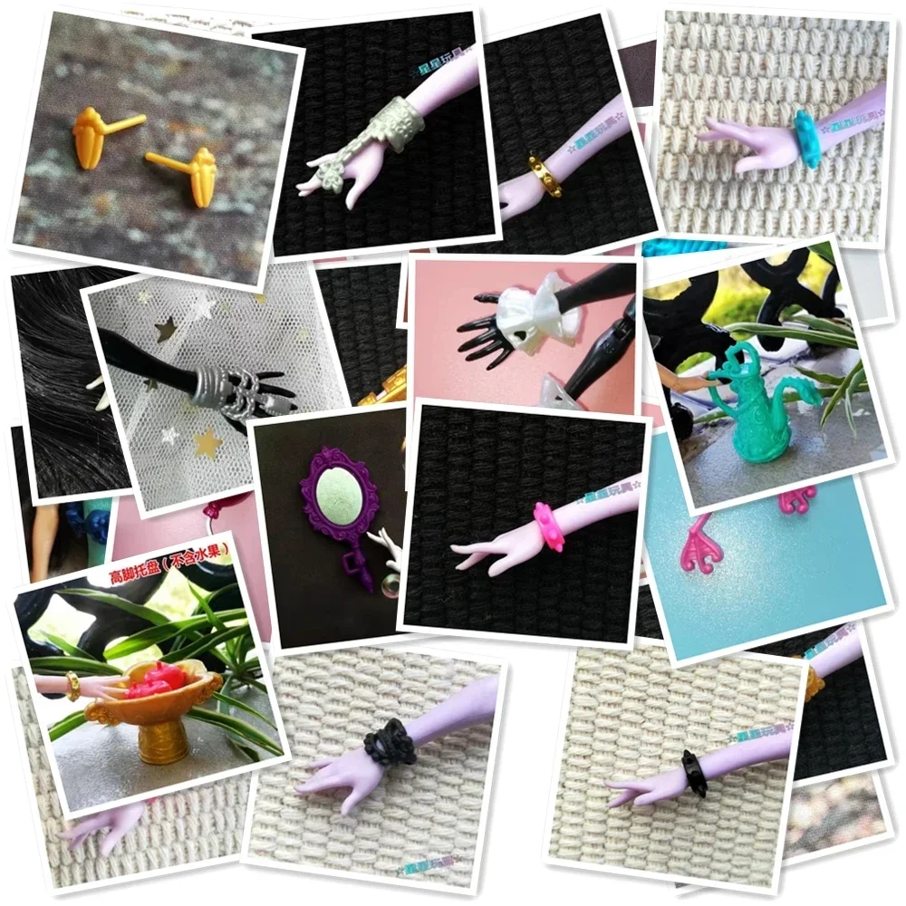 

Кукольные аксессуары для Monster High Dolls для 1/6 кукольного домика, детская игрушка, сумка для вечеринки с короной, ожерелье, детали, без куклы