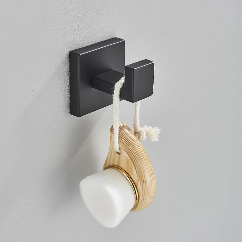 Bathroom Accessories Set Matte Black Wall Shelf Toilet Roll Paper Holder Robe Hook Hanger Towel Rail Bar Rack Ring Bath Hardware