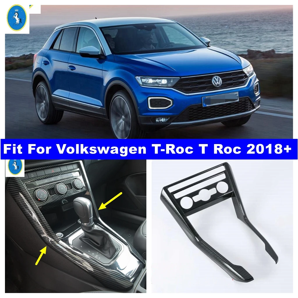 Car Console Center Shifter Shift Gear Frame Cover Panel Trim Fit For Volkswagen  T-Roc T Roc 2018 - 2022 Car Interior Accessories