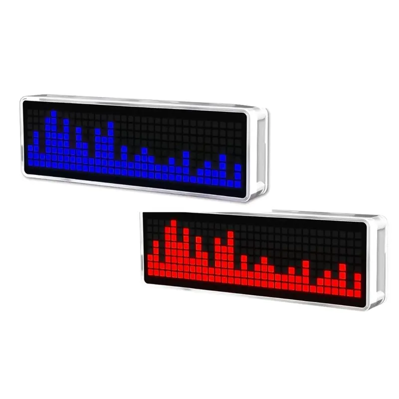 풀 LED 음악 스펙트럼 키트 DIY 전자 사운드 픽업 주변 조명 256개 램프 비드 시계 디스플레이 다중 모드