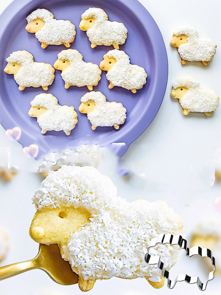 1PC Sheep Shape Cookie Stainless Steel Mold Easter Kitchenware Cookie Cutter DIY Baking Decor Pastry Modelling Tools
