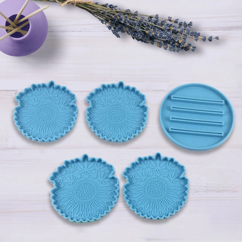 Y4QE DIY Maple Leaf Epoxy Resin Mold Holder Silicone Mould