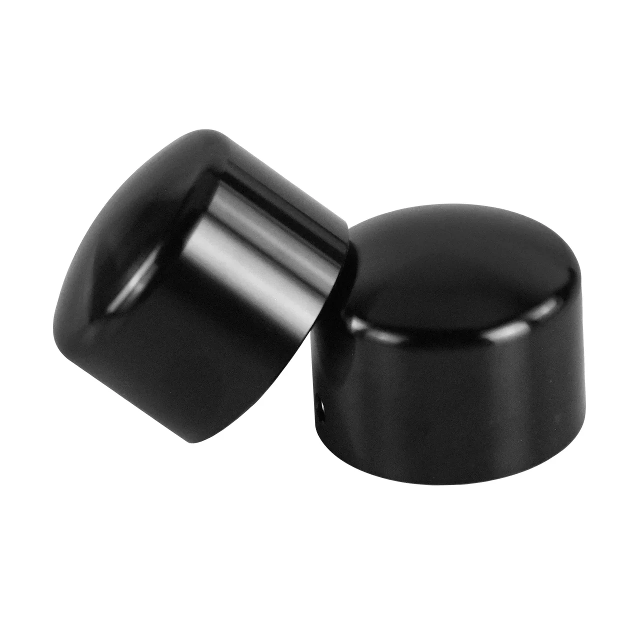 Cache-Écrou D'Essieu Avant Crâne Noir CNC Aluminium – 2 Pièces Pour Harley Davidson Softail, Electra Glide, Street Glide, Breakout (2002-2015)