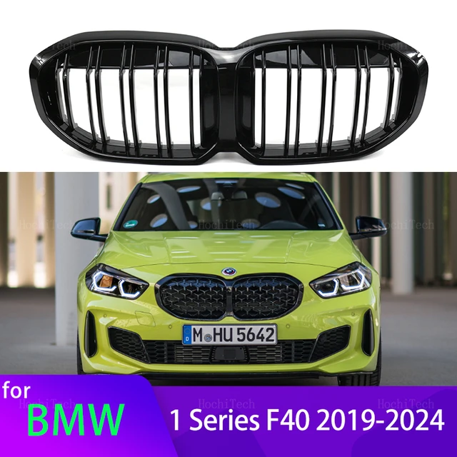 2Pcs Auto Stil Glanz Schwarz Front Niere Doppel Lamellen Grill Grille für  BMW 1 Serie F40