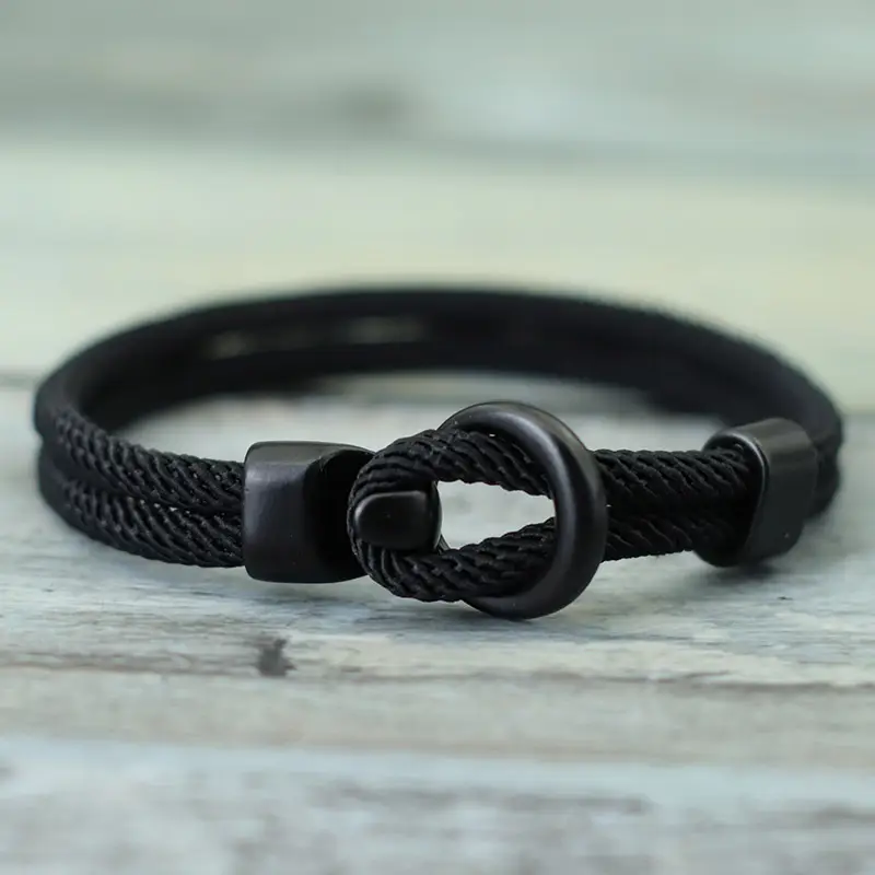 Fashion Rope Bracelet Men Double Layer Outdoor Camping Braclet Homme Accessories Survival Paracord Braslet Gift For Him - Image 8