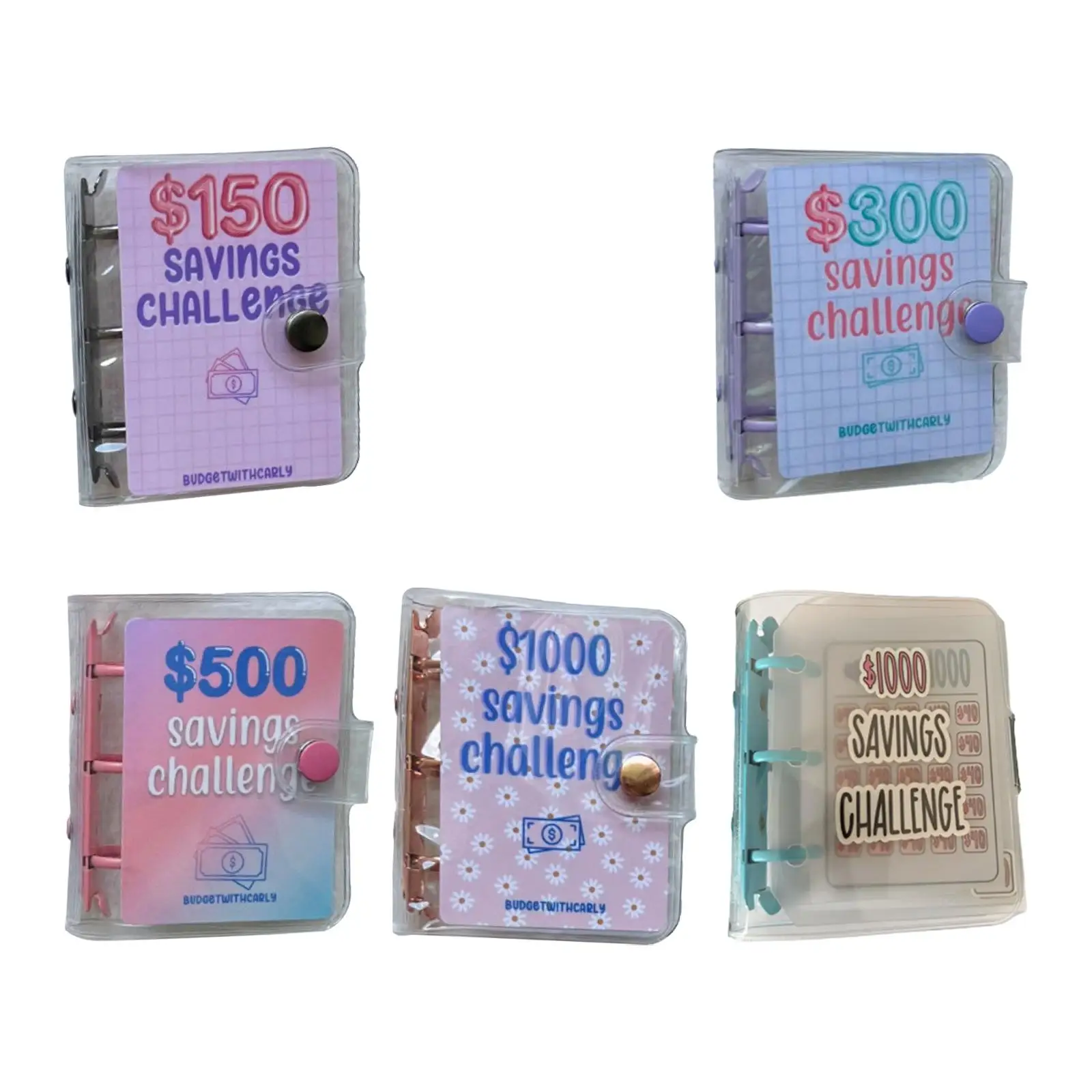 

Mini Binder Saving Challenge PVC Money Planner Money Binder Organizer for Budgeting Birthday Gift Save and Manage
