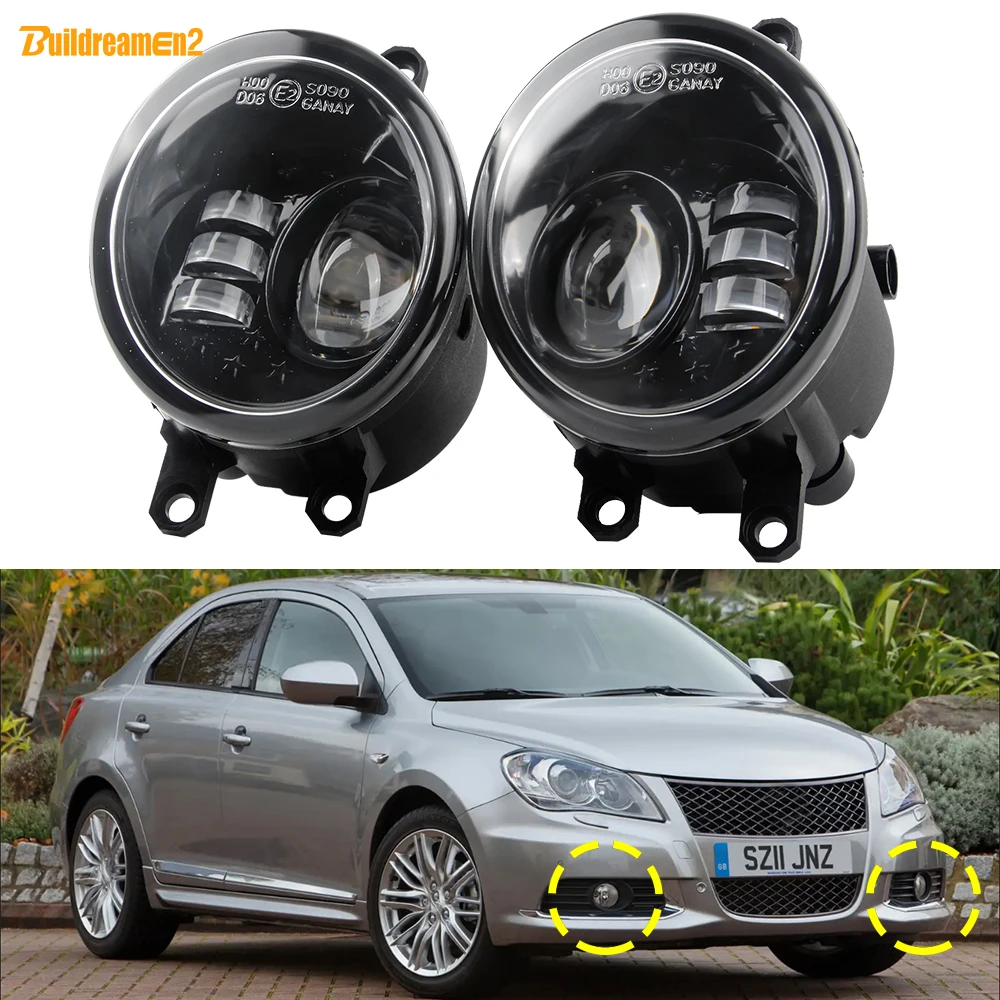 مجموعة مصابيح ضباب ليد للسيارة ، مصباح قيادة ، عدس...