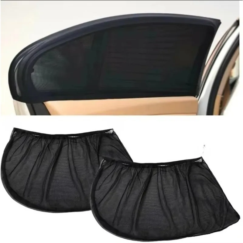 Car Sunshade Curtains Universal Side Window Shades SUV Curtains Protection Repellent Mosquito Mesh Net Sunshade Auto Accessories car window sunshade