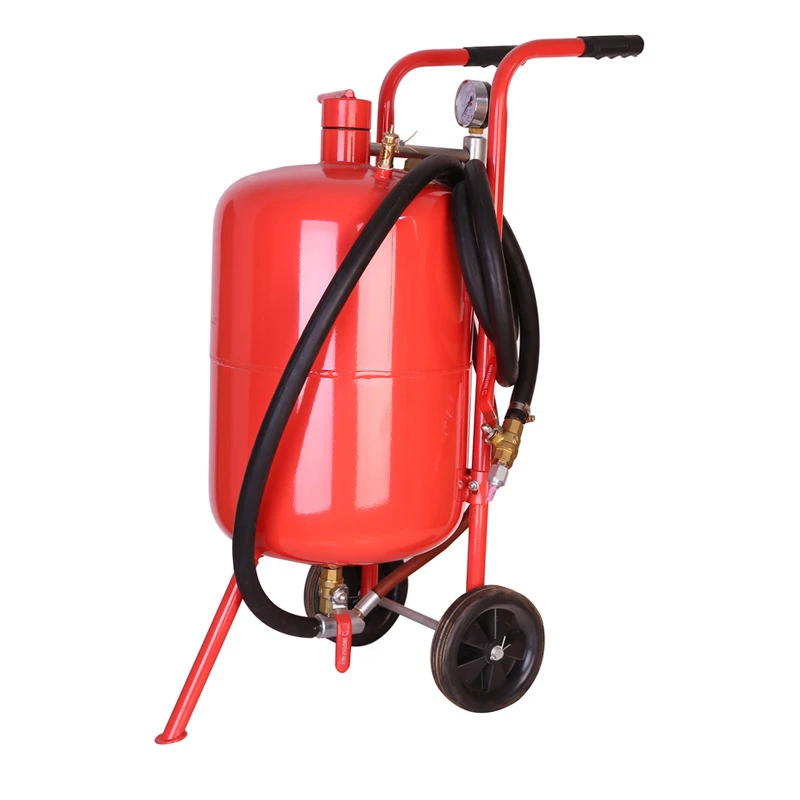 20 gallon removable pressurized straight drum dry sand blasting machine rust and oxidation removal sand blasting machine portable gravity sandblasting gun pneumatic sandblasting set rust blasting device adjustable mini blasting machine spray gun