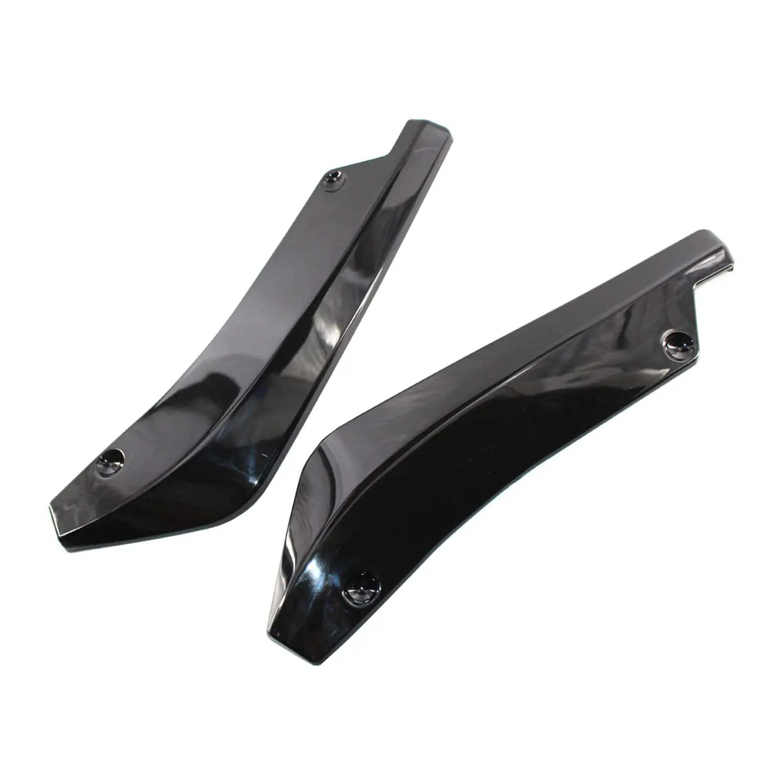 리어 범퍼 립 스플리터 보호 글로우 블랙 개조 카나드 스플리터 디퓨저 스포일러, 자동차 보호대 윙렛, 2 개