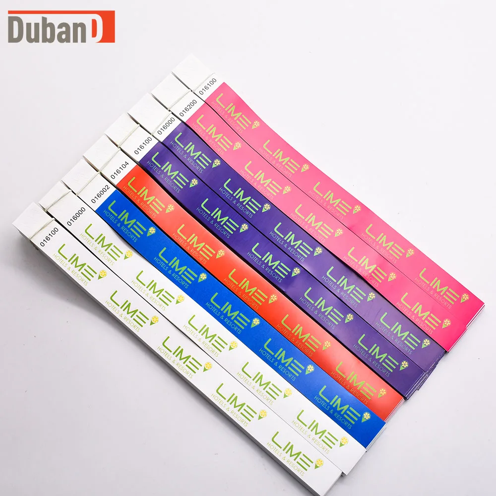 Lot De 100 Bracelets Tyvek Orange Fluo 19mm - Bracelets Papier