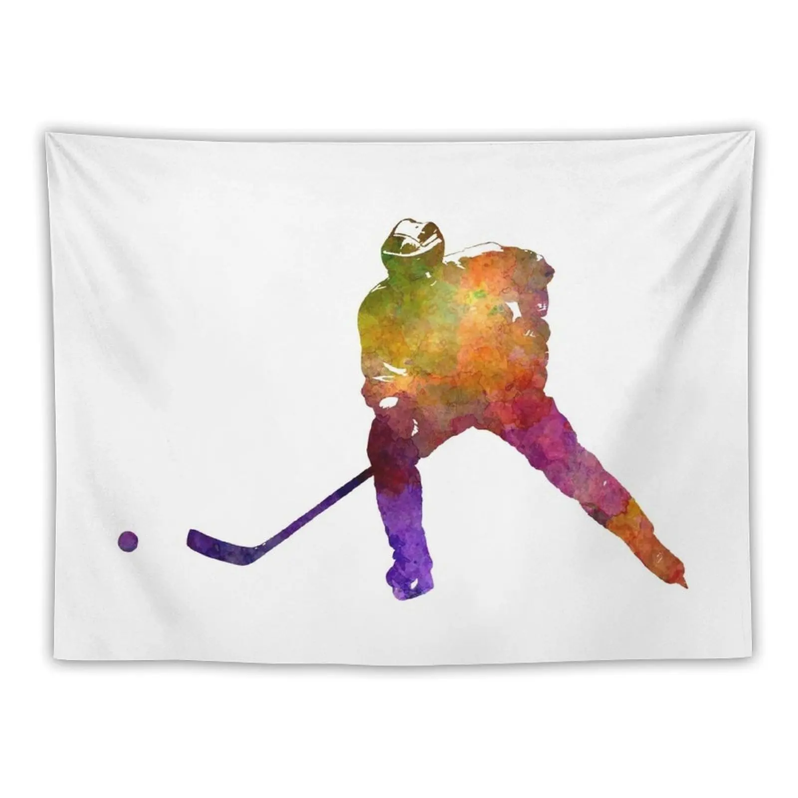 

Hockey skater in watercolor Tapestry Decorative Wall Murals Room Ornaments Decoration Room Kawaii Room Decor Tapestry