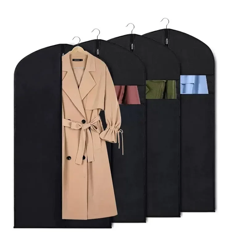 5PCS Dustproof Clothing Covers Waterproof Clothes Dust Cover Coat Suit Dress Protector Hanging Garment Bags Closet Organizer 3