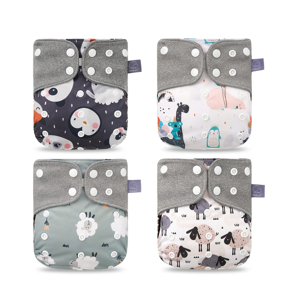 Elinfant Panties Baby Diapers Reusable Nappies 4 Pcs/Set New Fashion Style Mother Kids Waterproof  Pocket Diaper All In One Size