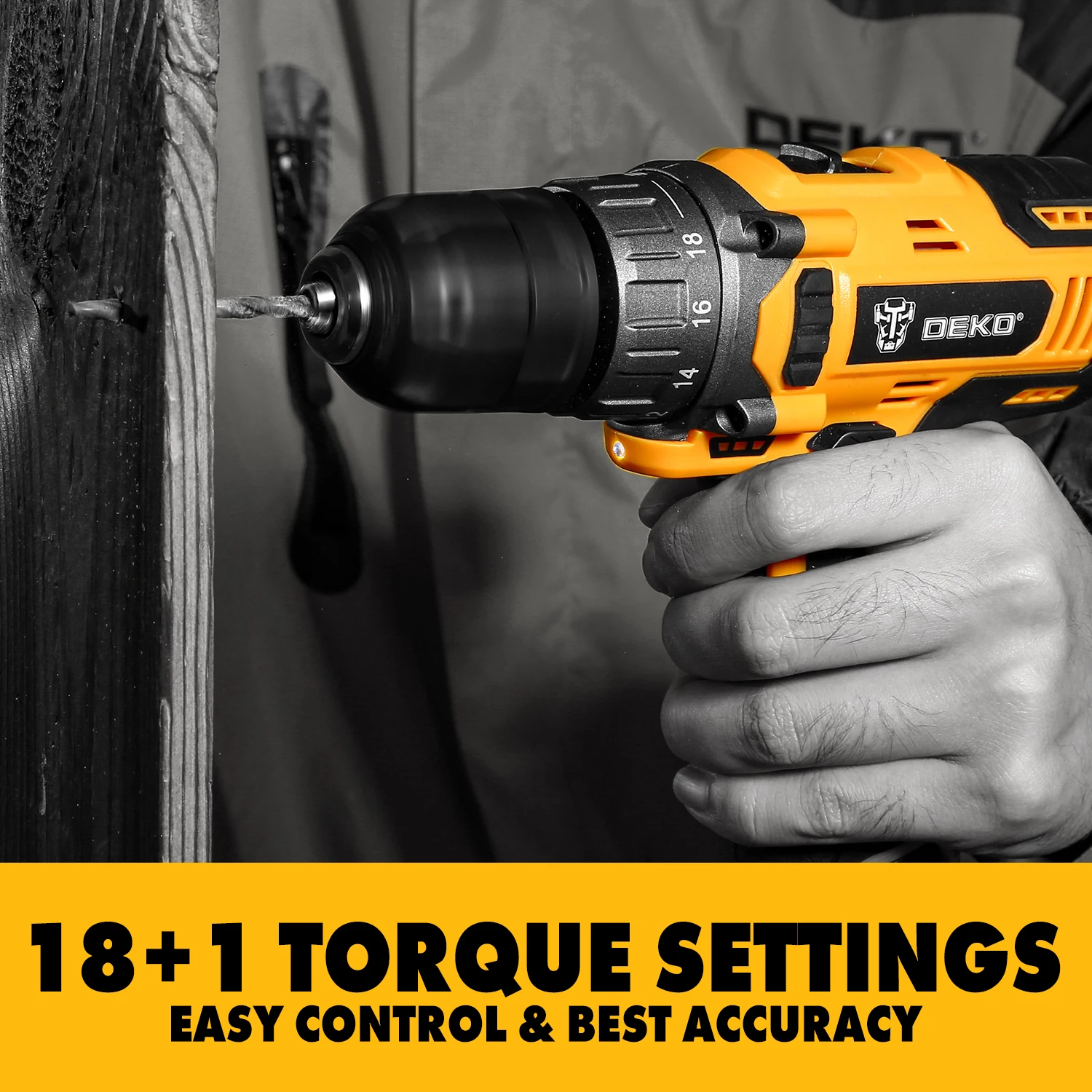 DEKO New 12V Cordless Drill Electric Screwdriver Lithium-Ion