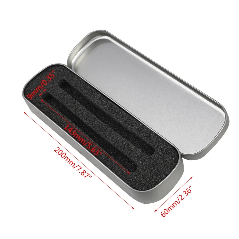 Pencil Cases Stationery Box Compact Metal Pen for CASE with Sponge Cushion Mini Rectangular Pen Box for Adul