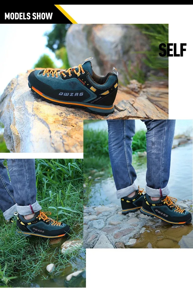 Mode wasserdichte Wanderschuhe Herren Kletter schuhe Anti-Kollision Mode Outdoor Casual Schnürschuhe – Detail 14