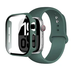 Enhanced Silicone Strap Cover and Bumper Bracelet - 42mm - Series 3 2 1 (14 Official Green)