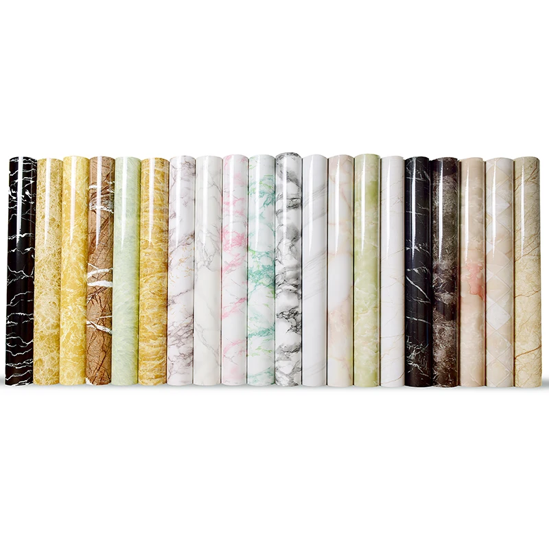 

60cm Kitchen oil sticker self-adhesive marble pattern waterproof cabinet stove countertop wallpaper desktop bathroom renovation