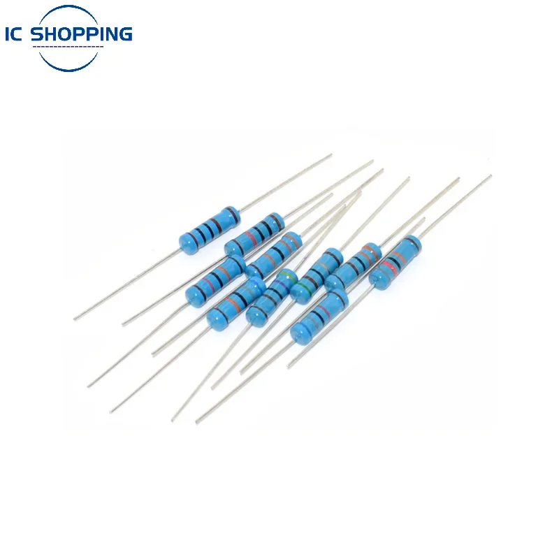 Metal Film Resistor 2W 1% five-color ring power resistor 0.1~1M 2 4.7 10R 47 100 220 360 470 1K 2.2K 10K 22K 4.7K 100K Ohm 20PCS