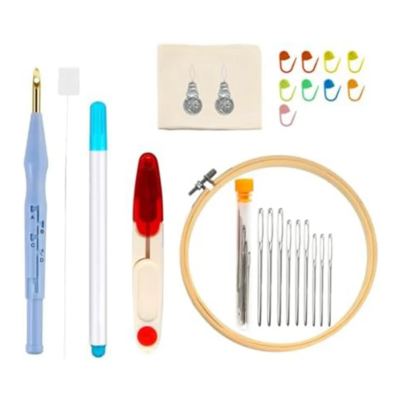 18Pcs Punch Needle Embroidery Kits Adults Beginner DIY Craft Perfect Decoration And Gifts