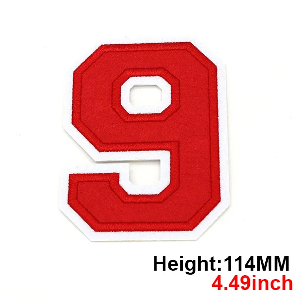 Large Black Embroidered Number Patch 114mm - Iron-On Applique for Clothing, Accessories, and Crafts