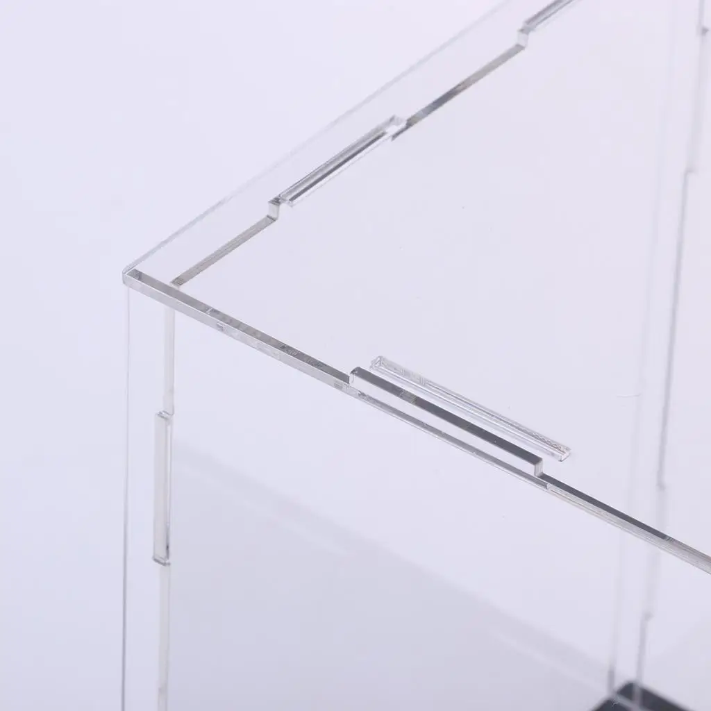 Clear Acrylic Display Case Assemble Countertop Organizer Stand Dustproof Showcase for Action Figures Toys Collectibles (25xcm)