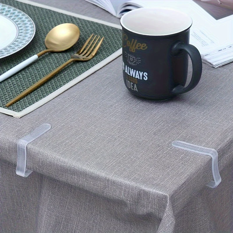 tablecloth clip fixing buckle transparent anti slip household table corner tablecloth clip fixing device plastic buckle 10pcs