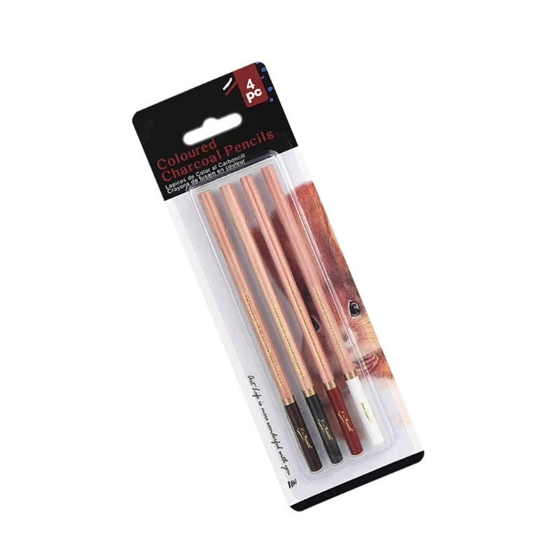 Highlight Pencil Drawing Charcoal Pencils for Shading Sketching 2/3/4 Pcs/Set