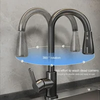 Pull kitchen faucet cold and hot water dual purpose splash proof faucet fast heating household wash basin faucet 5