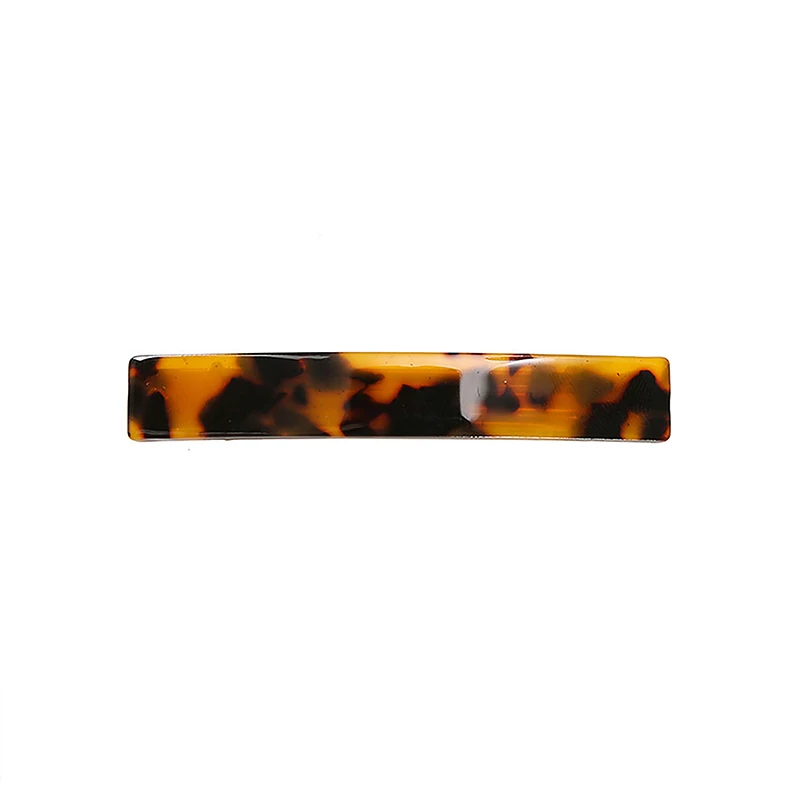 Elegante Leoparden Haars pangen Acetat Vintage Französisch Haarnadel bunte geometrische Marmor Feder klammern einfache Mode Haarschmuck – Detail 7