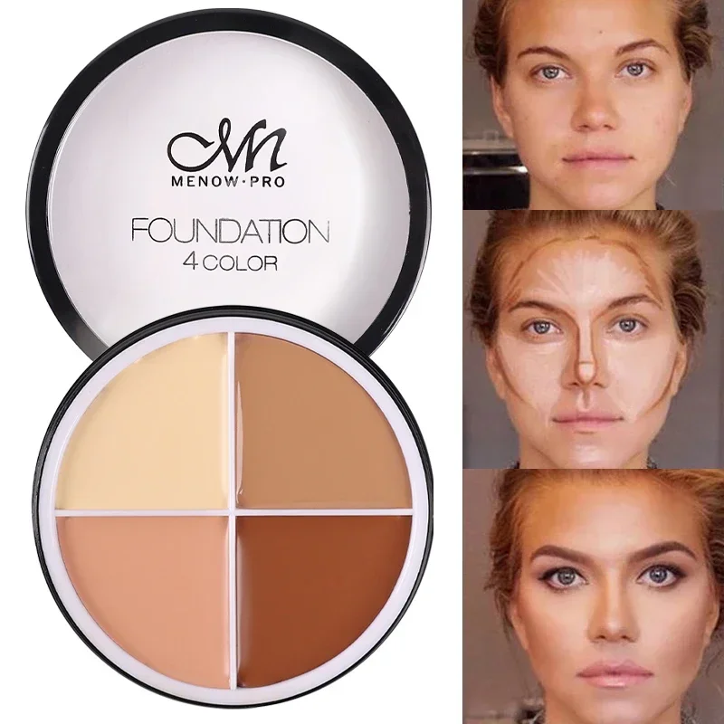 Sponge Head Concealer Liquid Concealer Waterproof Concealer Makeup Concealer Face Concealer Pen Concealer Powder Concealer Palette Concealer Foundation Cream Face Concealer 4 Colors Makeup Concealer Palette Waterproof Moisturizing Face Contour Bronzer Make Up Face Foundation Cream Concealer