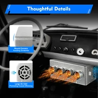 12V 4-in-1 Car Heater with Defogger Defroster Fan, Energy Efficient Auxiliary Heating & Ventilation for Trucks Vehicles 3