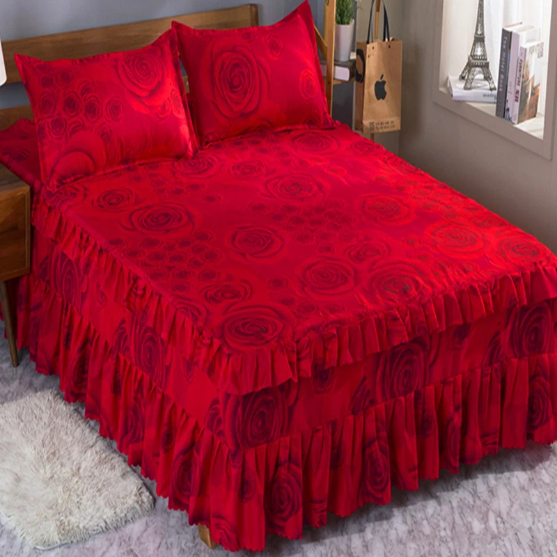 Bedroom Flat Sheets Bed Printed Fashion Modern Comfortable Skin-friendly Simple Mattress Household Bed Cover No Pillowcases 2