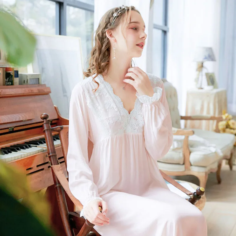 

Clothes Cotton Dress Princess Women's Vintage Women's Sleepshirts Lounge Sleepwear Nightdress Sleepwear Lace Nightgowns Home