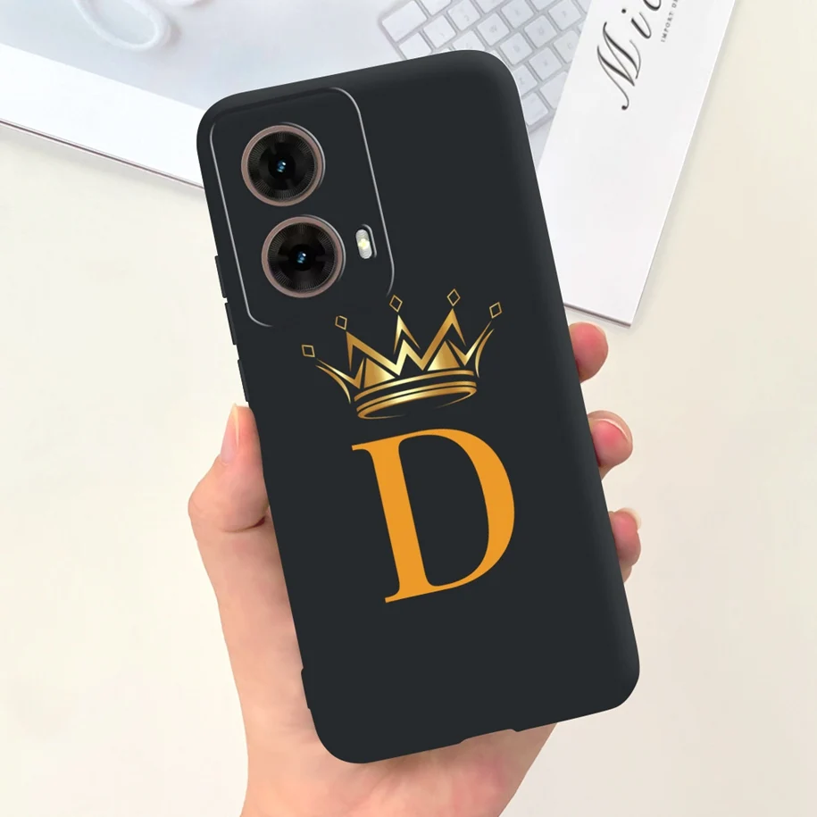 Luxury Initial Letters Soft Silicone Protective Case - Shockproof Bumper Cover