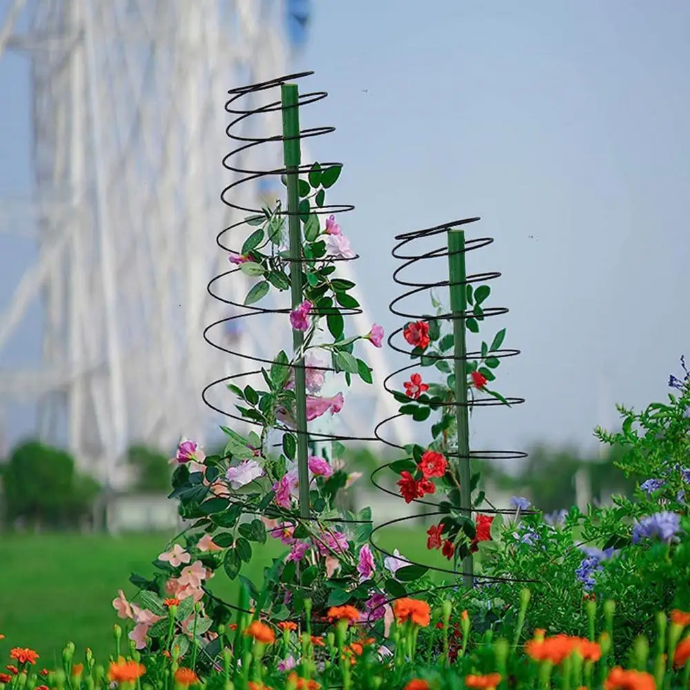 Plant Support Rack Green Bean Trellis Tower For Climbing Vines