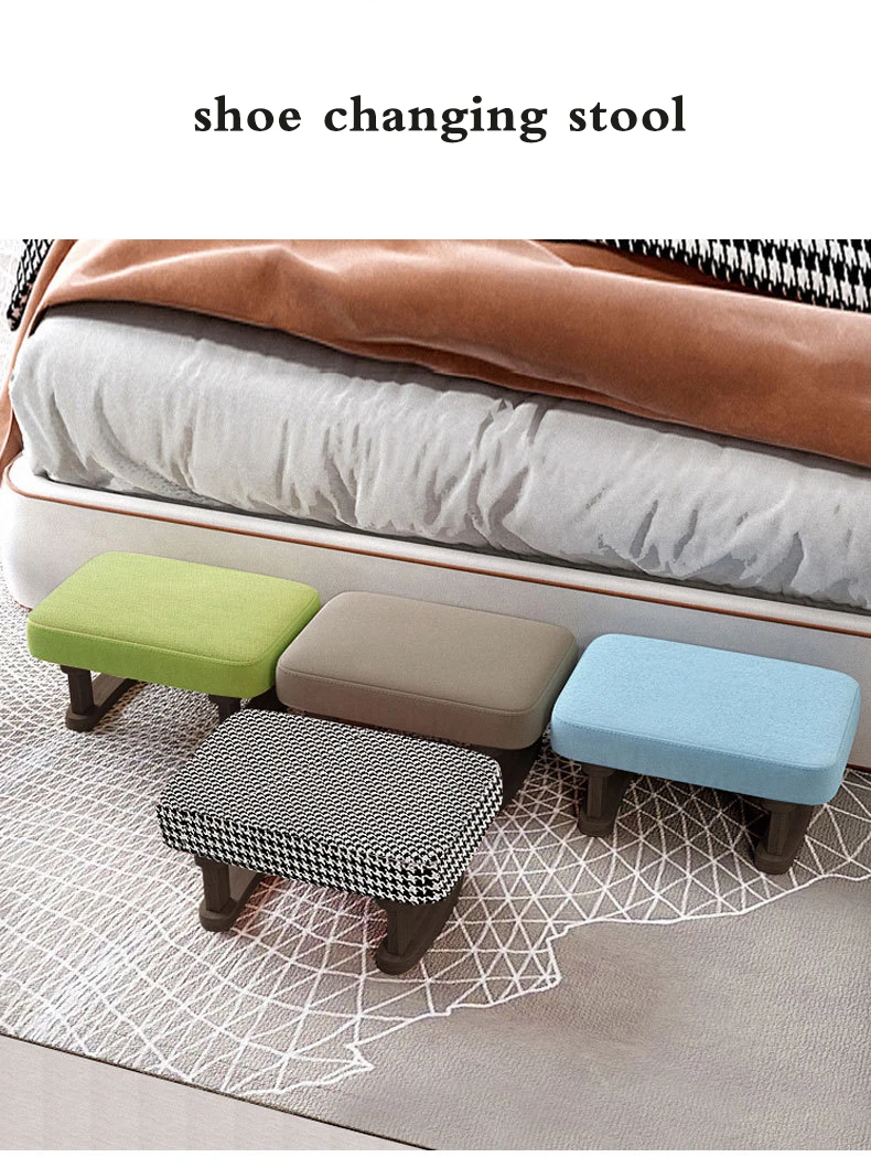 Description Picture 4 of itemCreative Small Wood Chair Household Shoe Changing Stool Ins Sofa Living Room Foot Rest Stool Tea Table Children Bathroom Footsto