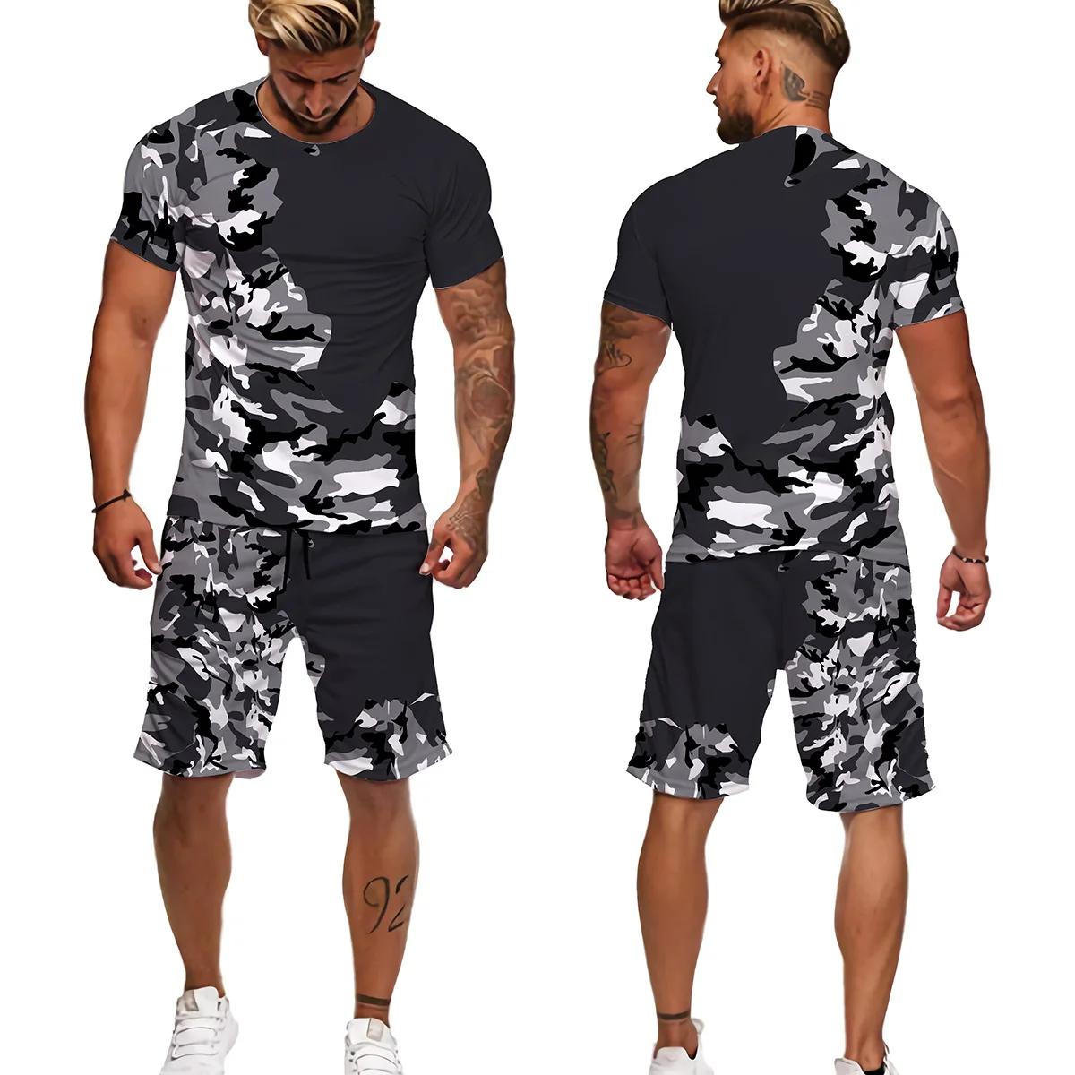 Summer Men Fashion Tracksuit For Male Jogging Sportwear 3D Print Oversize Two Piece Outfit Pants Suit Short Sleeve Shirt Shorts