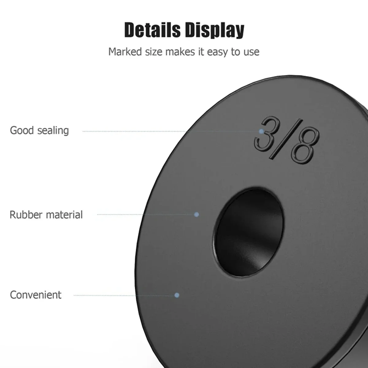 106Pcs Faucet Washer Assortment Kit Rubber Flat and Beveled Washers Set Durable Faucet Sealing Washer Gasket Replacement with