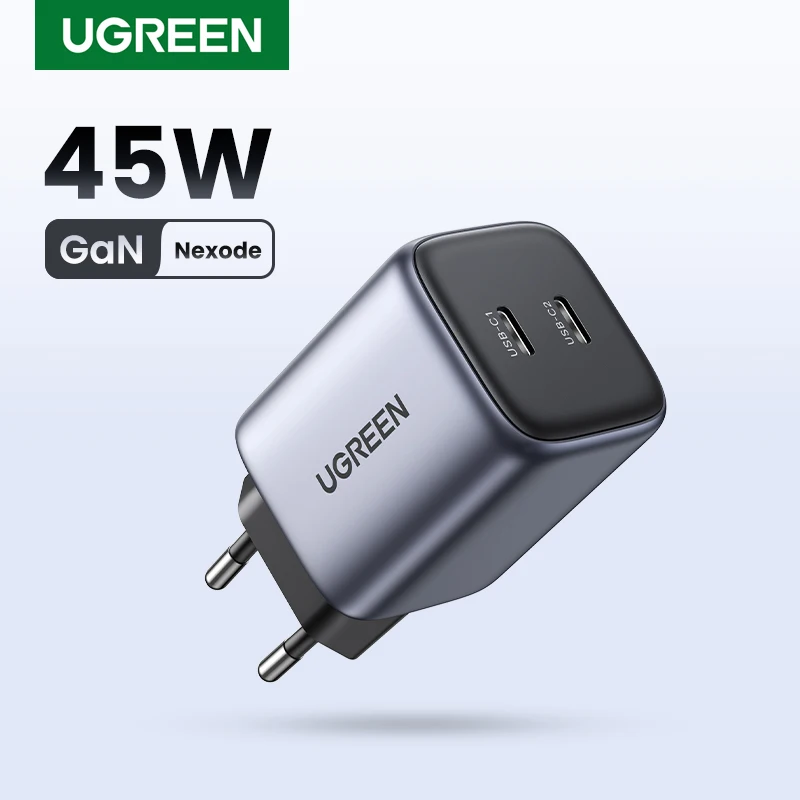 

【RU Hot Sale】UGREEN GaN 45W USB Charger PD QC 3.0 Quick Charger For iPhone 15 14 13 Pro Travel PhoneCharger for Samsung S24 S23