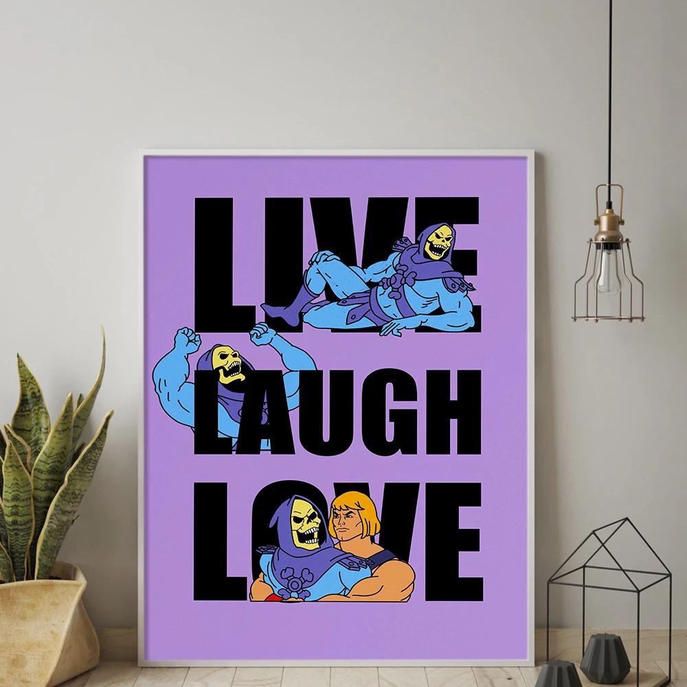 

Live Laugh Love Wall Decor Painting Fashion Modern Home Decoration Canvas Poster Frameless Picture Wall Loft Decor