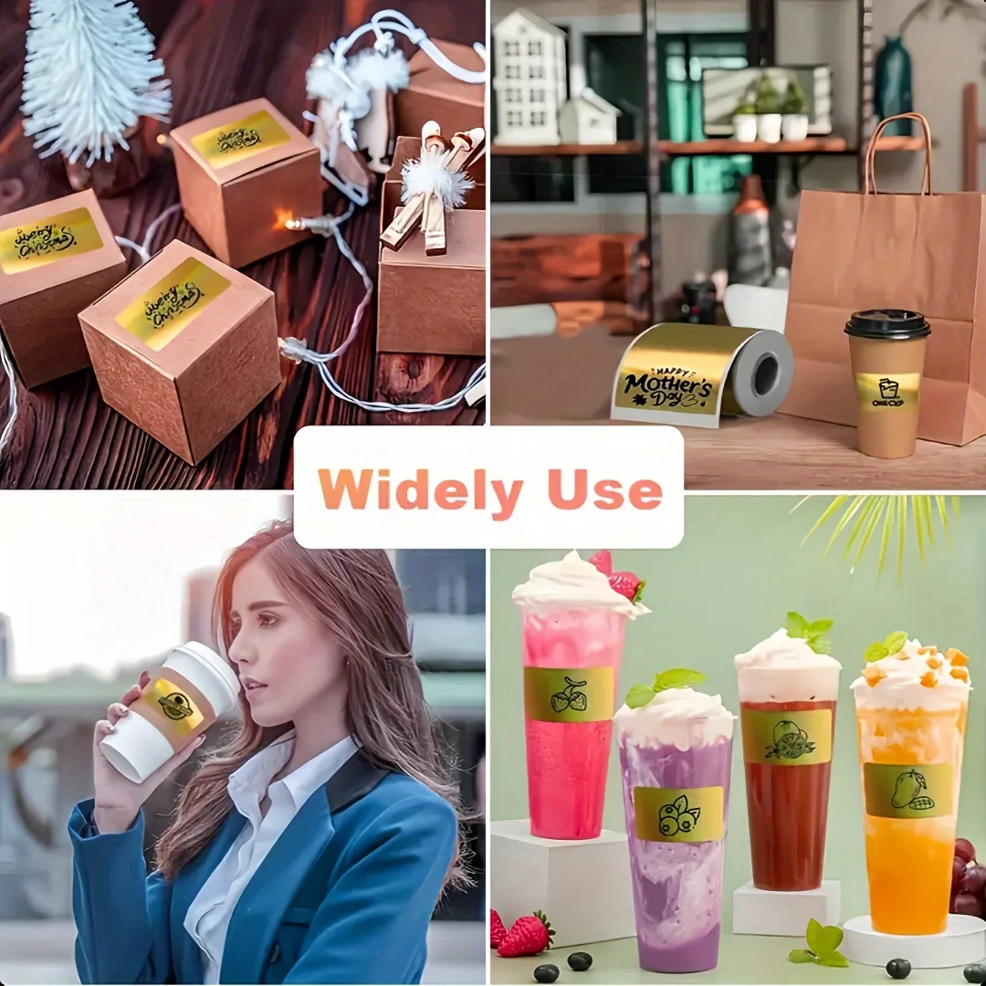 3PCS Holographic Laser Thermal Stickers Colorful Transparent Self-Adhesive Labels,Suitable for Mini Portable Printer, 57mm X 2.5