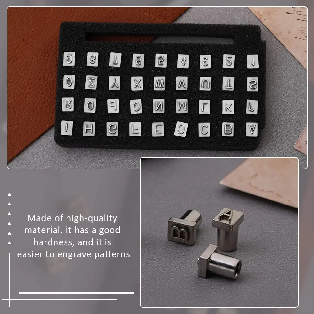 Leather craft stamps leather stamping tools with letters numbers patterns leather punch carving tool