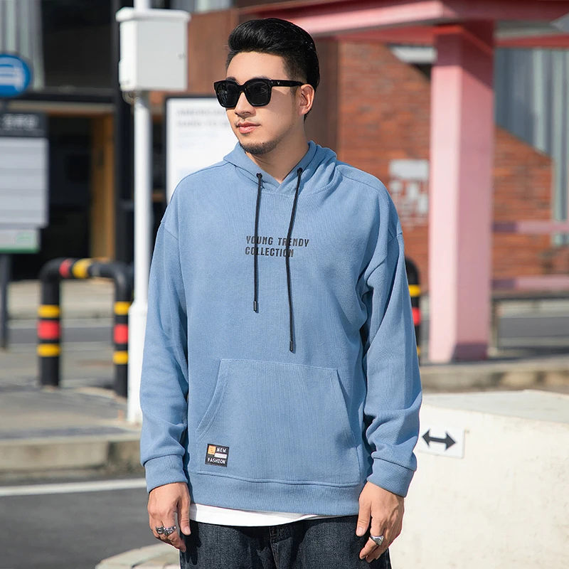 Sudadera con capucha falsa para hombre, suéter informal con estampado de dos piezas, talla grande 7XL, para otoño e invierno, 5XL|Sudaderas con capucha sudaderas| - AliExpress