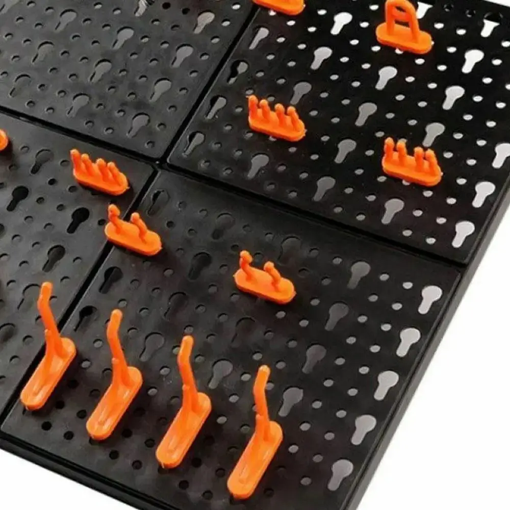 Description Picture 5 of item10Pcs Garage Workshop Storage Rack Hanging Board Hole Hook Wall-Mounted Hardware Fastener Pegboard Hook Box Parts Plastic