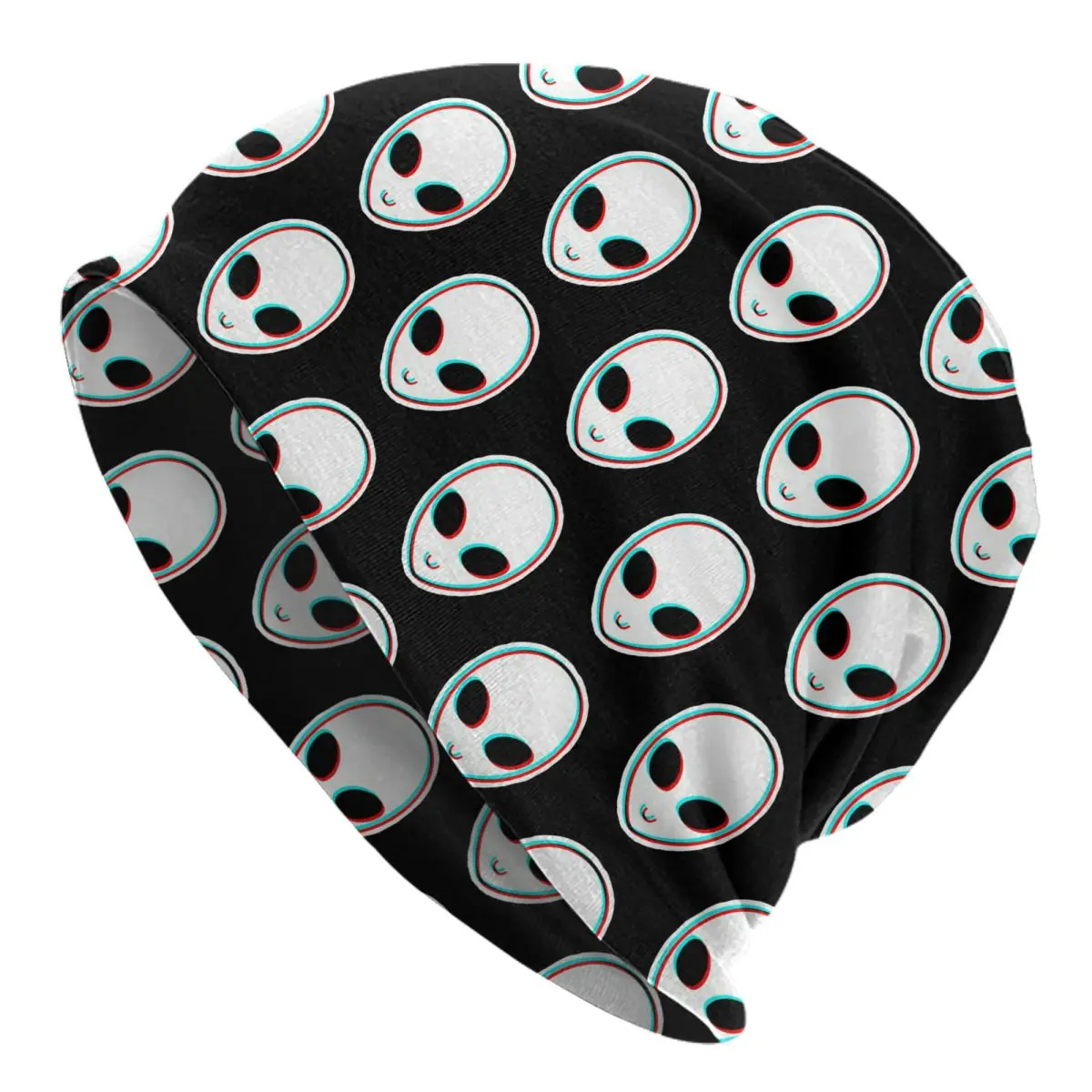 

3D Alien Bonnet Hats Cool Outdoor Skullies Beanies Hat for Men Women Knitted Hat Spring Dual-use Cap