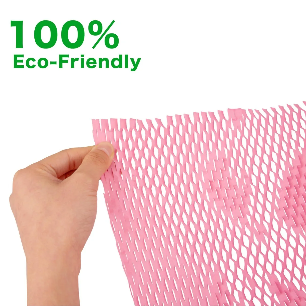 Pink Honeycomb Cushion Wrapping Paper For Protecting Fragile Items, Honeycomb Packaging Paper, Transportation Protection