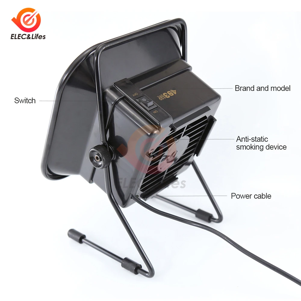 휴대용 납땜 연기 흡수기 ESD 연기 추출기, 납땜 인두 작업용, 필터 스폰지 용접 도구 액세서리, 30W