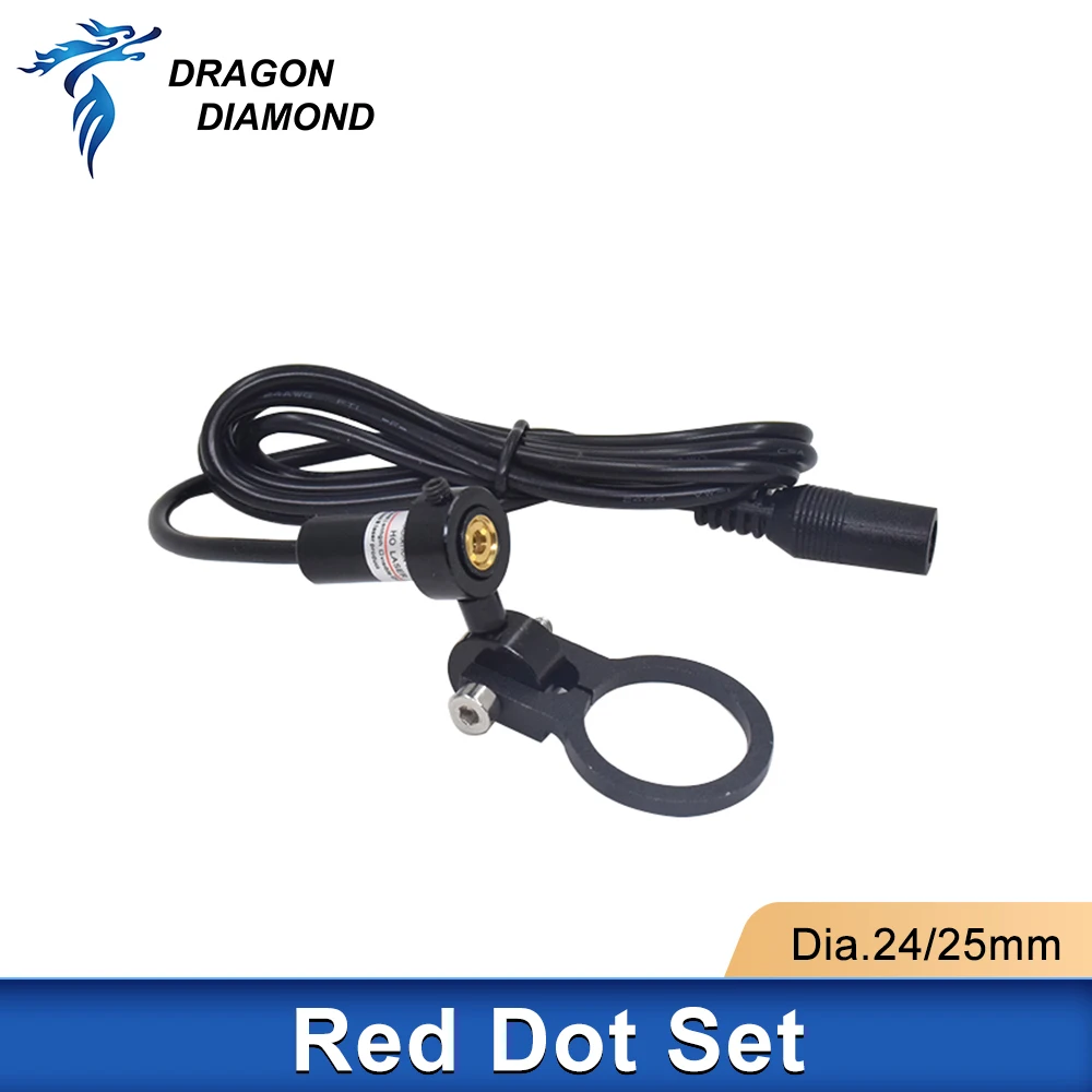 Red Dot Set Posizionamento Modulo Diodo Incisore Laser Dia.24/25Mm Dc 5V Per Testa Laser Co2 Fai Da Te